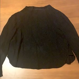 American Apparel fitted cropped black sweater